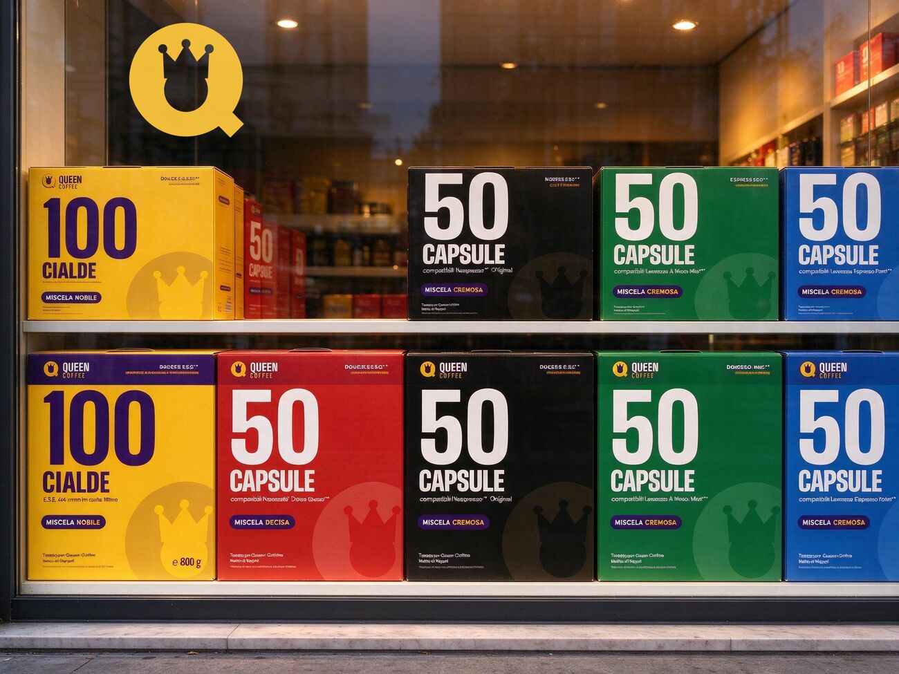 Vetrina ordinata per colore
